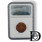NGC holder reverse with certification hologram, 1915 2 Kopecks