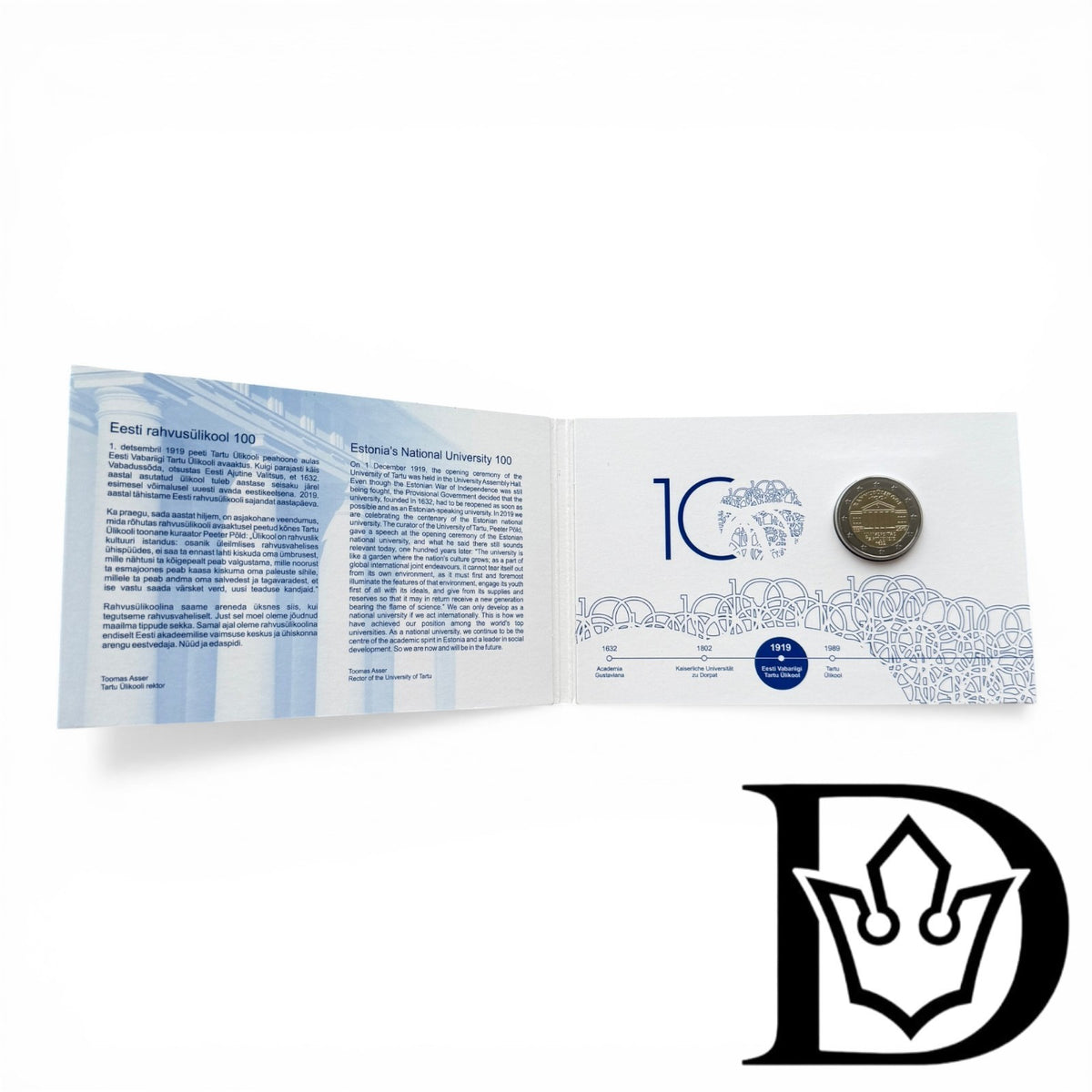 2019 Estonia 2 Euro University of Tartu BU Coincard