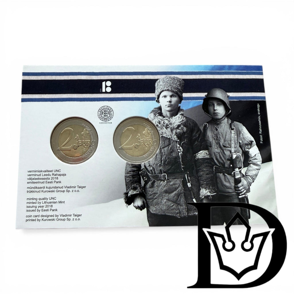 2018 Estonia 2 Euro War of Independence Coin Set (2 Coins)
