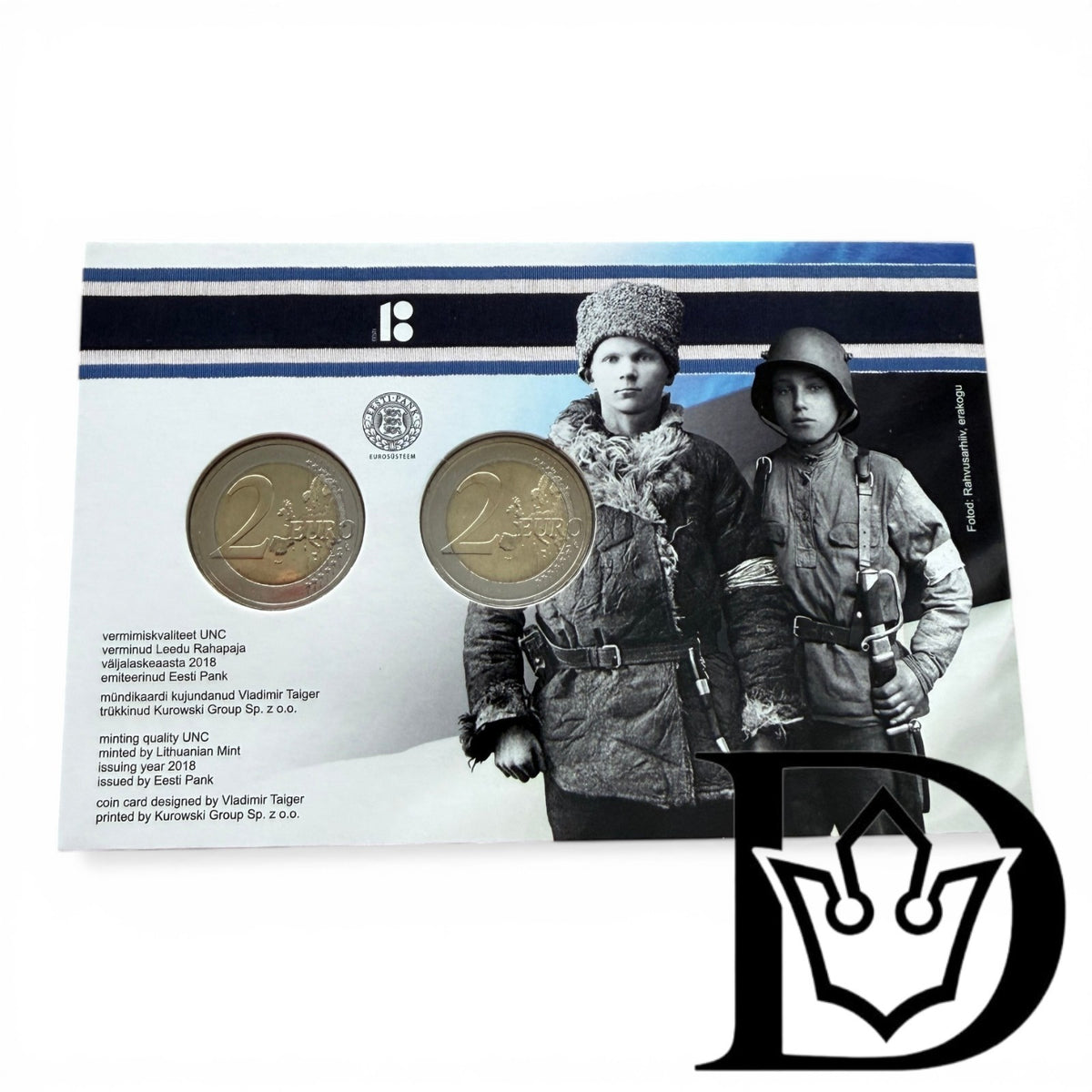2018 Estonia 2 Euro War of Independence Coin Set (2 Coins)
