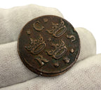 1635 Sweden 1/4 Öre Copper Coin Queen Christina