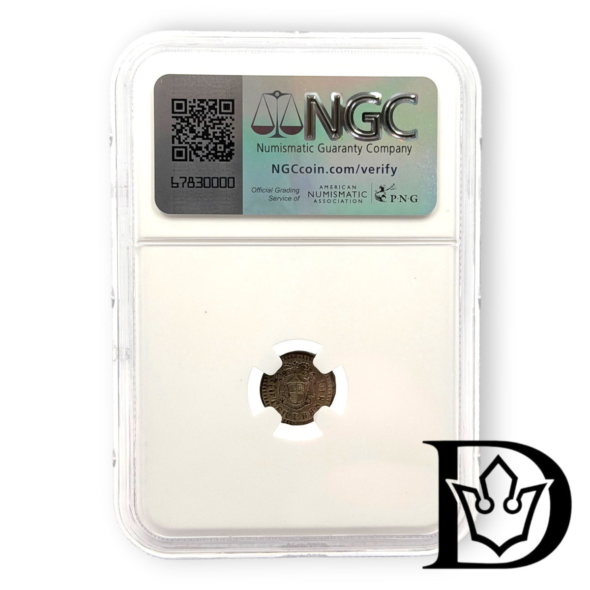 1763 Brandenburg-Bayreuth 1 Guter Pfennig NGC AU 58 Friedrich Christian
