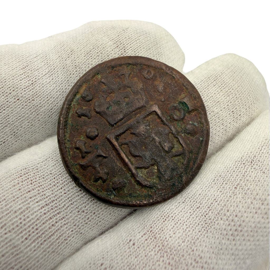 Sweden 1/4 Öre Copper Coin Queen Christina