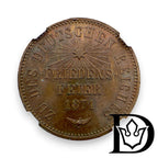 Münze Baden 1 Kreuzer 1871 Friedensfeier NGC MS 65 BN