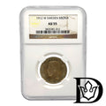 1912 Sweden 1 Krone Silver Coin NGC AU 55