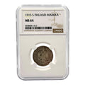 1915 S Finland 1 Markka Silver Coin NGC MS 64