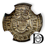 1763 Brandenburg-Bayreuth 1 Guter Pfennig NGC AU 58 Friedrich Christian