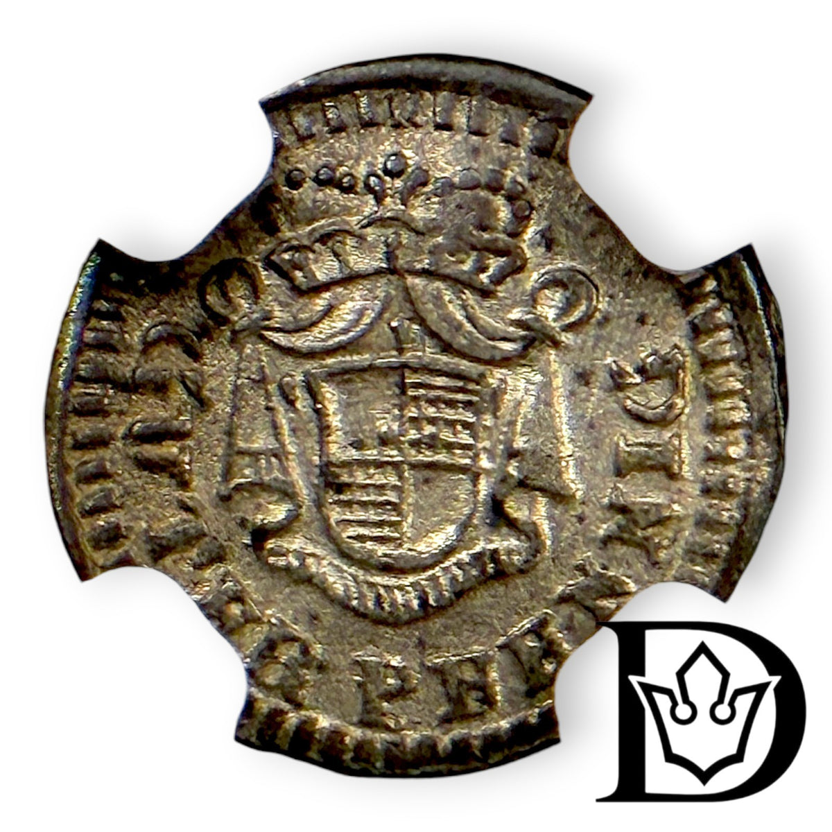 1763 Brandenburg-Bayreuth 1 Guter Pfennig NGC AU 58 Friedrich Christian
