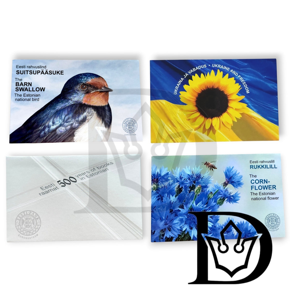 2022-2025 Estonia 2 Euro BU Coincard Set (4 Coins)