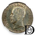 1916 Sweden 1 Krone Silver Coin NGC AU 58