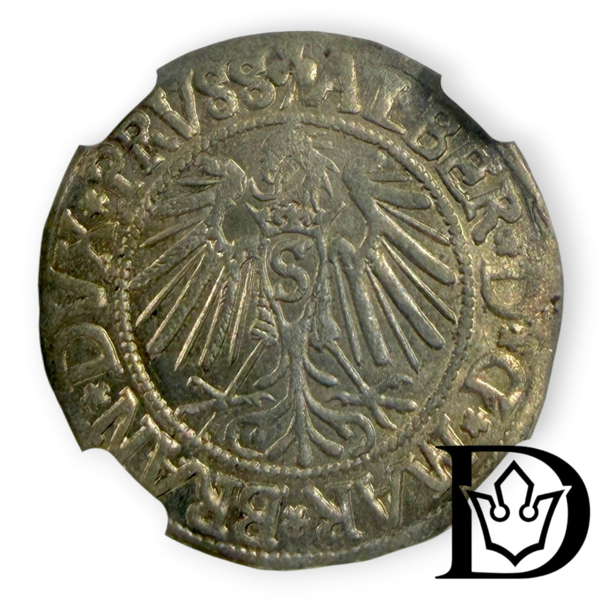 1542 Preussen 1 Silver Groschen NGC AU 58 Albrecht