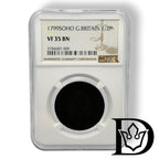 1799 Great Britain 1/2 Penny Soho Coin NGC VF 35 BN