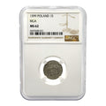 1599 Riga (Poland) 1 Solidus Billon Coin NGC MS 62