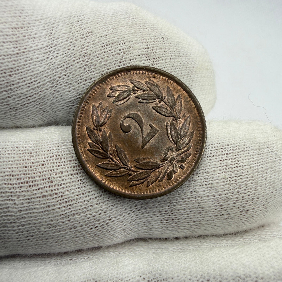 1932 Switzerland 2 Rappen Bronze Coin