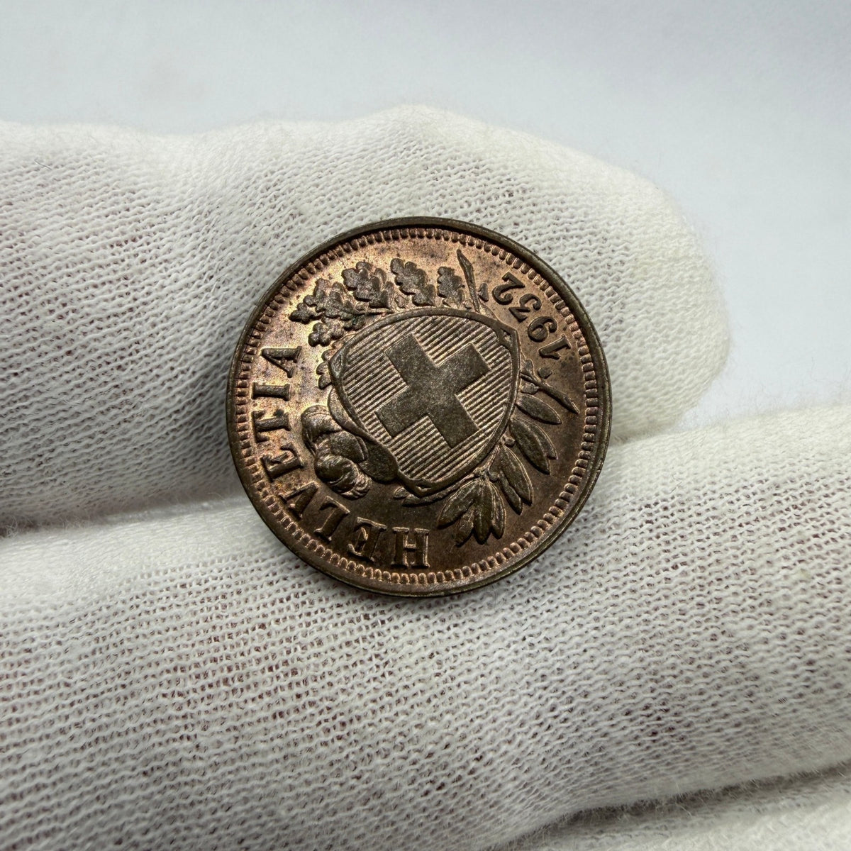 1932 Switzerland 2 Rappen Bronze Coin