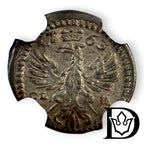 1763 Brandenburg-Bayreuth 1 Guter Pfennig NGC AU 58 Friedrich Christian