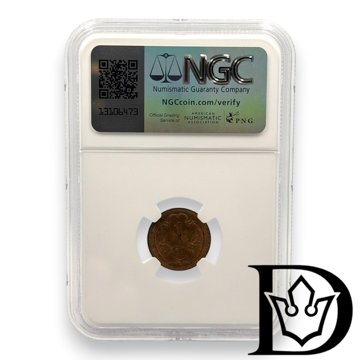 1894 Austria 1 Heller Bronze Coin NGC MS 64 RB
