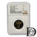 2018 Estonia 2 Euro Centenary of Independence Coin NGC MS 66 DPL