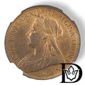 1898 Great Britain 1/2 Penny Coin NGC AU Details Environmental Damage