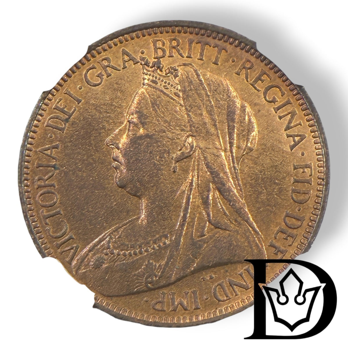 1898 Great Britain 1/2 Penny Coin NGC AU Details Environmental Damage