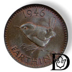 1946 Great Britain 1/4 Penny George VI Coin NGC MS 64 BN