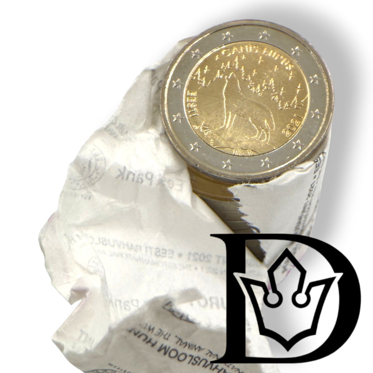2021 Estonia 2 Euro Wolf (Canis Lupus) Commemorative Coin UNC