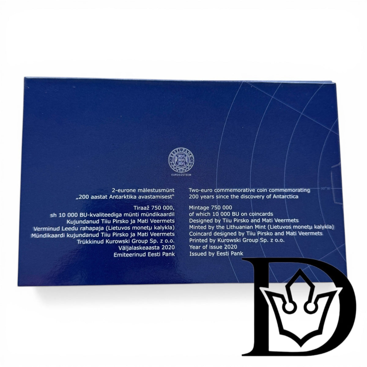 2020 Estonia 2 Euro Antarctica BU Coincard