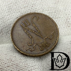 1903 Finland 1 Penni Copper Coin Nicholas II (Large 3)