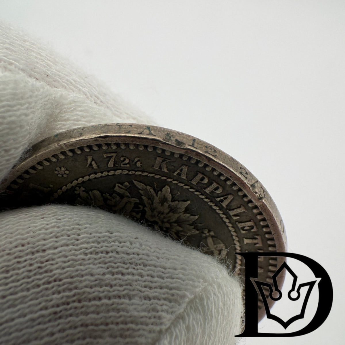 1870 Finland Russia Silver 2 Markkaa Aleksander II